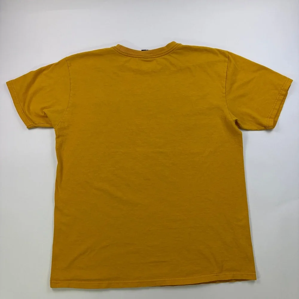 90s Nautica Jeans Co Graphic T-Shirt Mens Medium Yellow NJC Cotton Tee